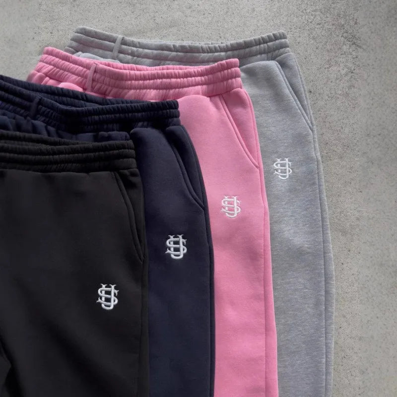 Fashion Embroidery Spring and Autumn Men's Pants Hip Hop Street Wear Casual Sports Pants Loose Y2K Zipper Hip Hop Men's Pants