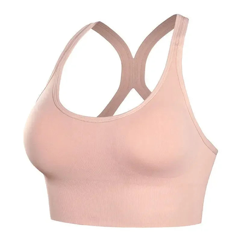 New Women Four Season No Steel Ring Gathering Bra Fashionable U-neck Sports Seamless Shock-absorbing Anti Glare Women Underwear