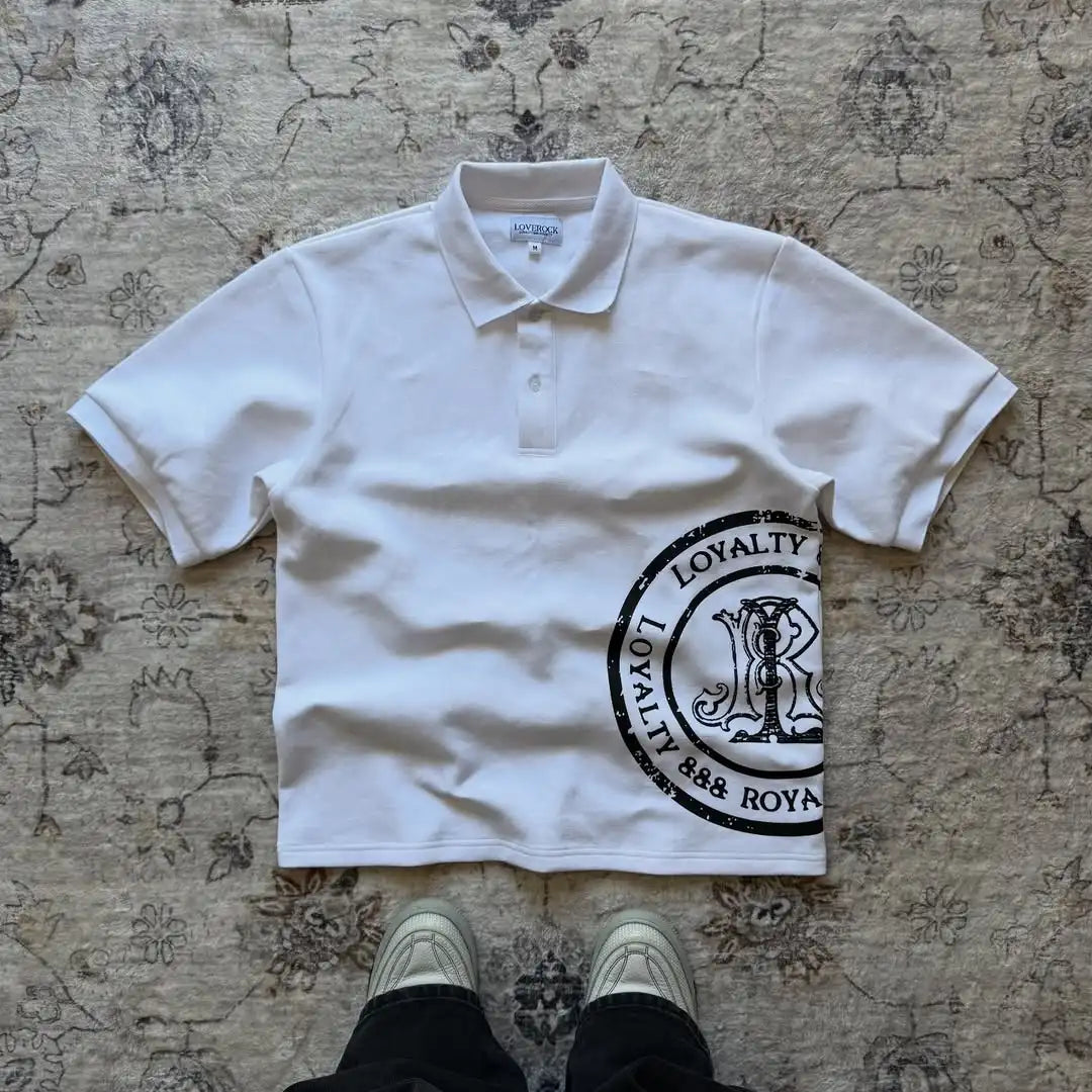 Strange Sharp Bright Lines Half-side Pattern T-shirt Original Color Classic Retro Design POLO Shirt New Trendy Couple Clothing