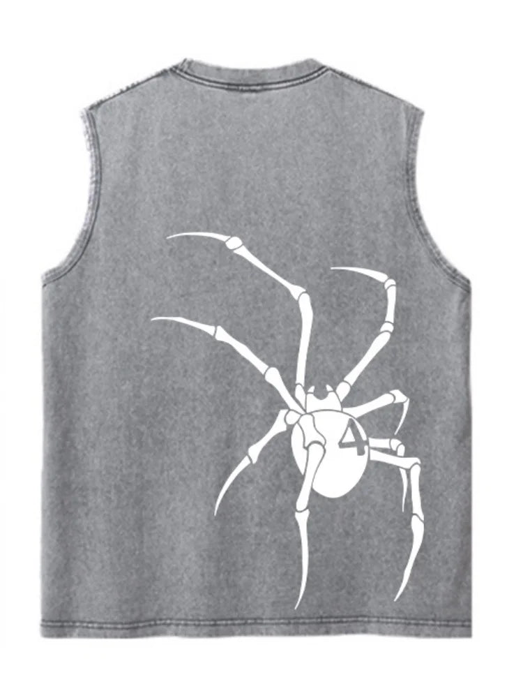 Fashion HXH Printed Anime Washed Tanks 2025 Summer Sleeveless Vests Vintage Back Print Tank Tops Camping & Hiking Wear T-shirts