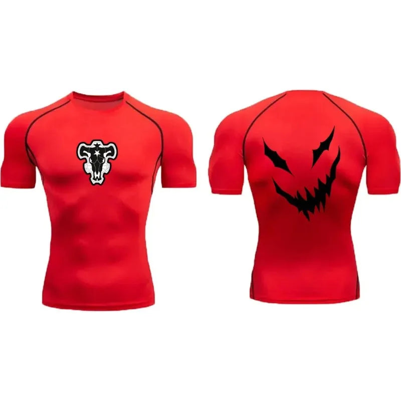 Men's Fitness Compression Quick-Drying Sports T-Shirt Summer Gym Basement Sports Sweatshirt Casual Sweat Absorbing Tight Fit Top