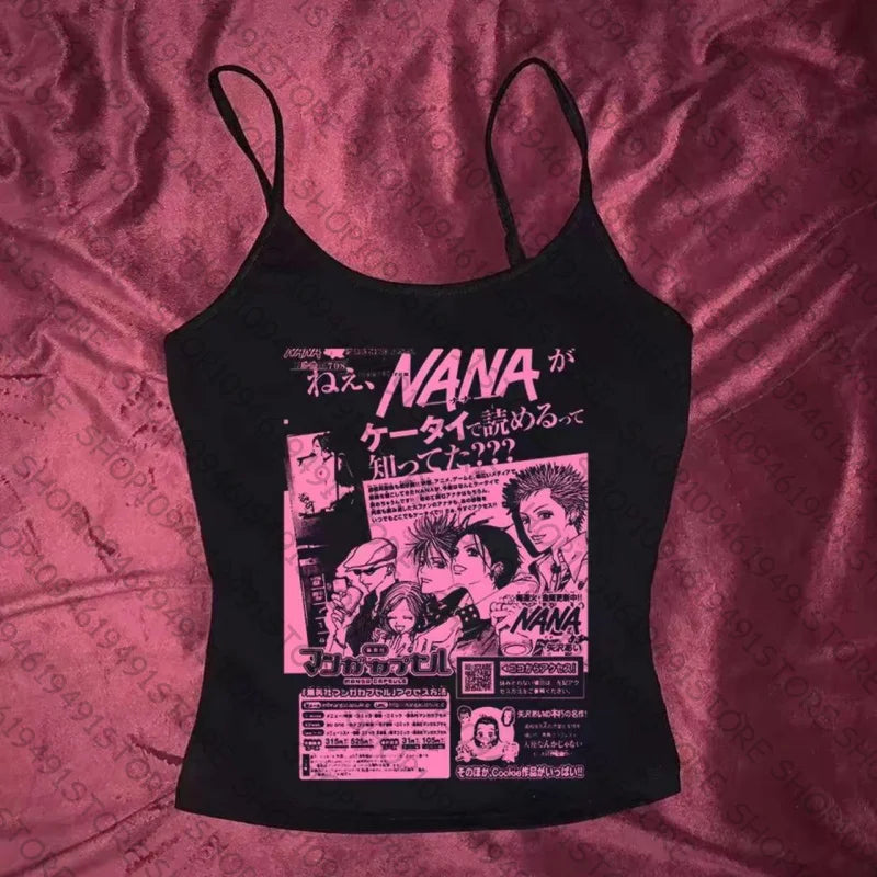 top mujer y2k clothes Anime Harajuku Punk Gothic Crop Tops Female Y2K Woman's Classic Fashion Halter tops shoujo girl style