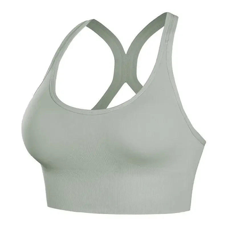 New Women Four Season No Steel Ring Gathering Bra Fashionable U-neck Sports Seamless Shock-absorbing Anti Glare Women Underwear