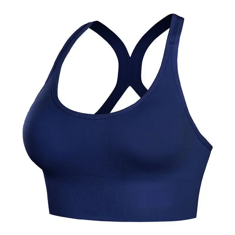 New Women Four Season No Steel Ring Gathering Bra Fashionable U-neck Sports Seamless Shock-absorbing Anti Glare Women Underwear