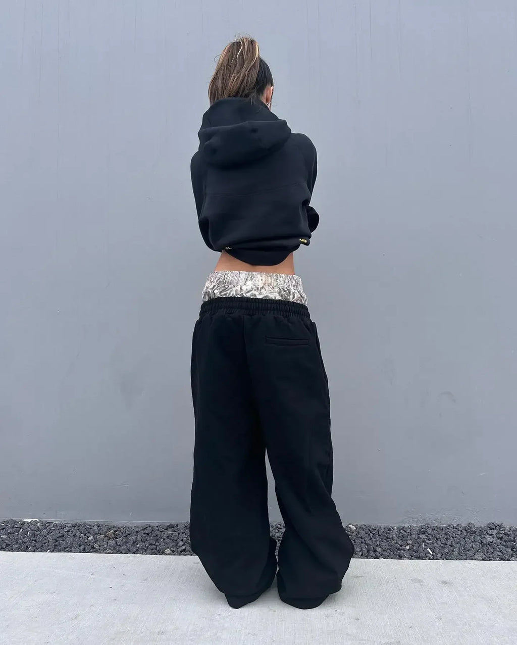 Y2K pants vintage Harajuku double Embroidered waist Sweatpants Men Wome Hip Hop Casual High waisted Wide Leg Pants Streetwear