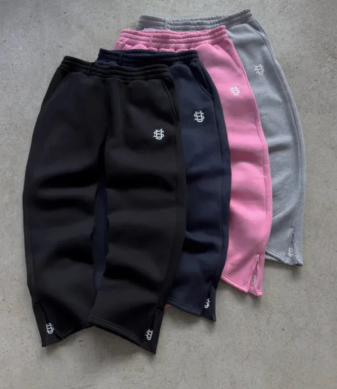 Fashion Embroidery Spring and Autumn Men's Pants Hip Hop Street Wear Casual Sports Pants Loose Y2K Zipper Hip Hop Men's Pants