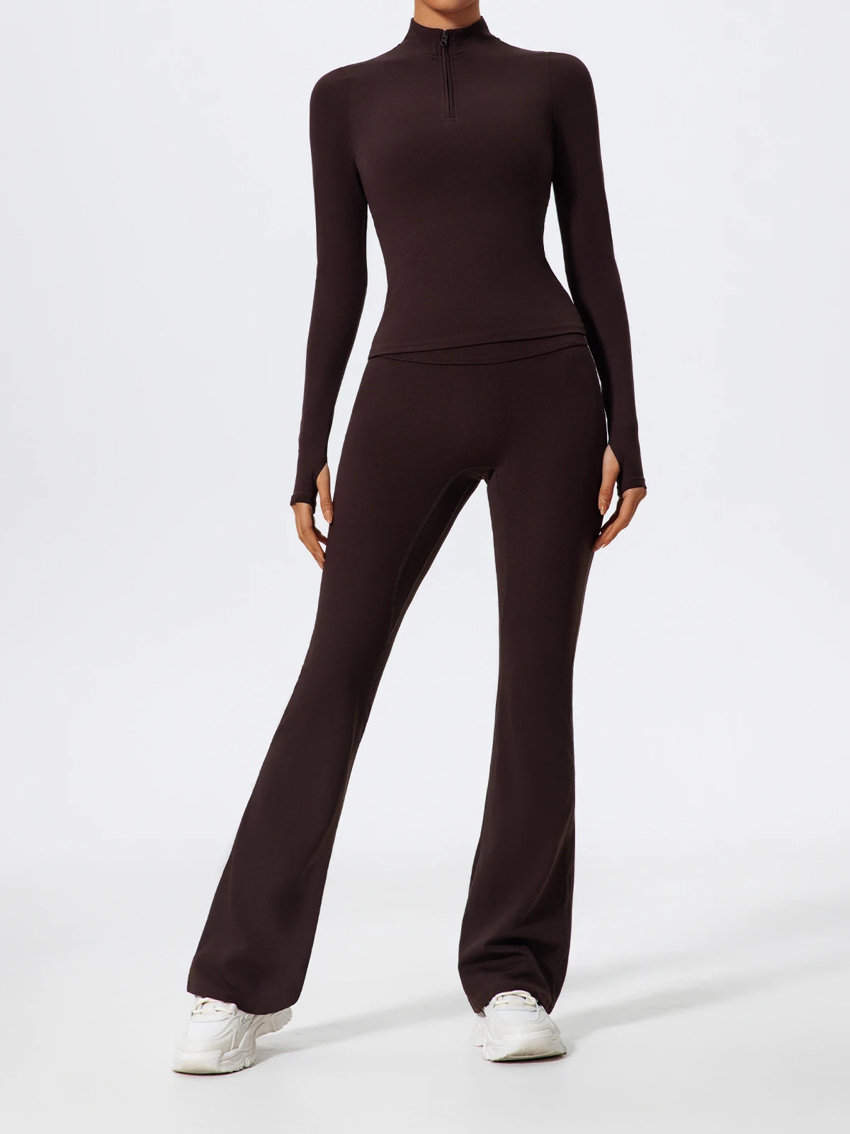 Hearuisavy Straight-Leg Sports Pants Gym Clothing Pilates Fitness Tights Naked Feeling Compression Wide Leg Yoga Leggings Women