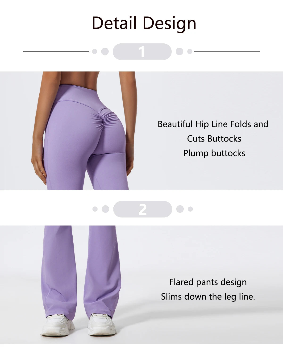 Hearuisavy Straight-Leg Sports Pants Gym Clothing Pilates Fitness Tights Naked Feeling Compression Wide Leg Yoga Leggings Women