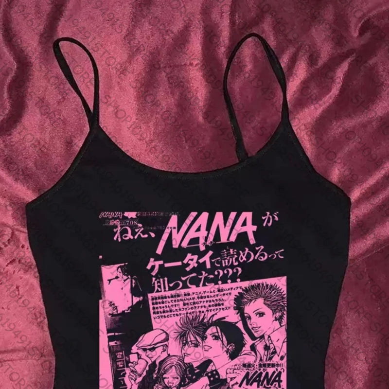 top mujer y2k clothes Anime Harajuku Punk Gothic Crop Tops Female Y2K Woman's Classic Fashion Halter tops shoujo girl style