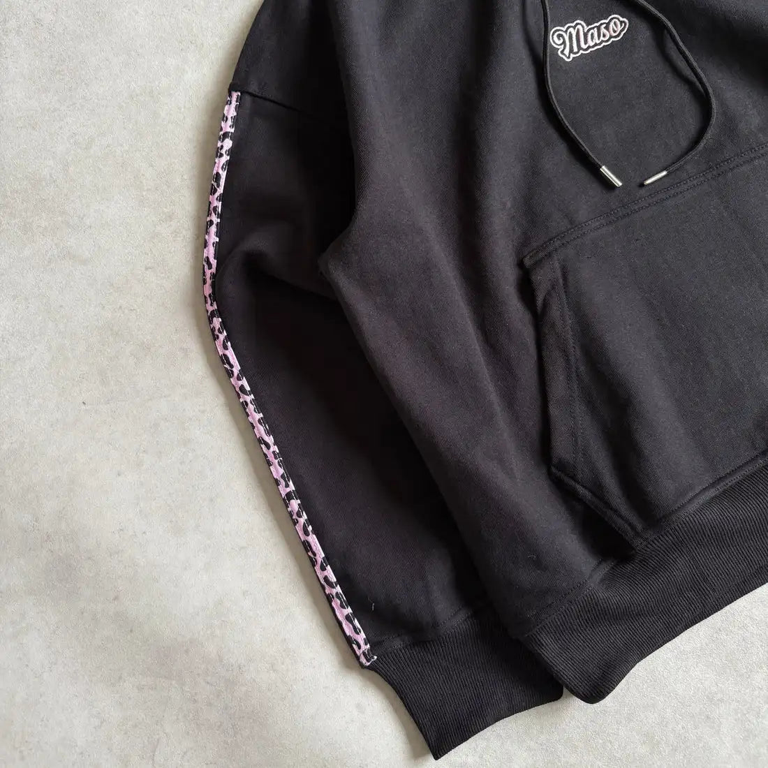 2026 Trendy Unisex Leopard Side Stripe Tracksuit Two Piece Set Men Women Oversize Grey Black Hoodie And Sweatpants Retro Waist