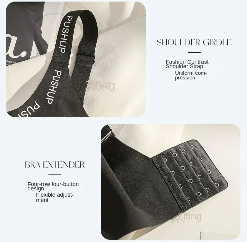 MOYISU JPN UK Full Cup Big Bra with Small Bra Women's Summer Thin Collection Breast Anti-sag Plus Size Seamless Sports Bra M-3XL