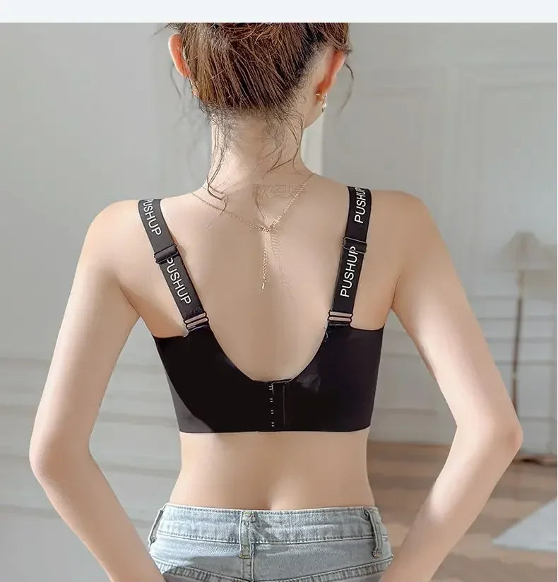 MOYISU JPN UK Full Cup Big Bra with Small Bra Women's Summer Thin Collection Breast Anti-sag Plus Size Seamless Sports Bra M-3XL