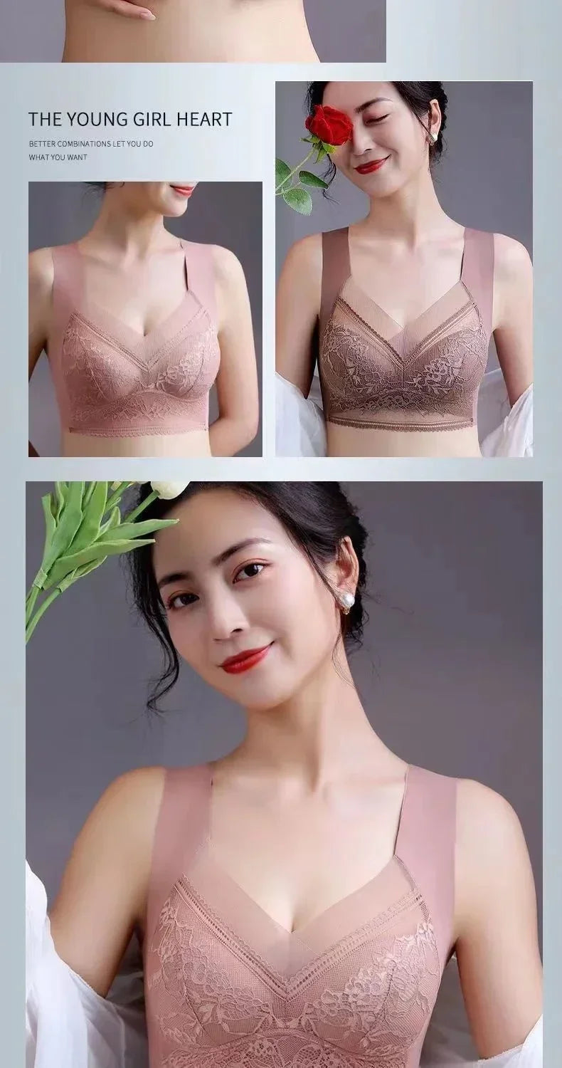 Women's Outdoor Sports Fitnes  Anti Glare Bra Four Season Large Size Vest Style Underwear Sexy Lingerie Bras  Bustier Active Bra