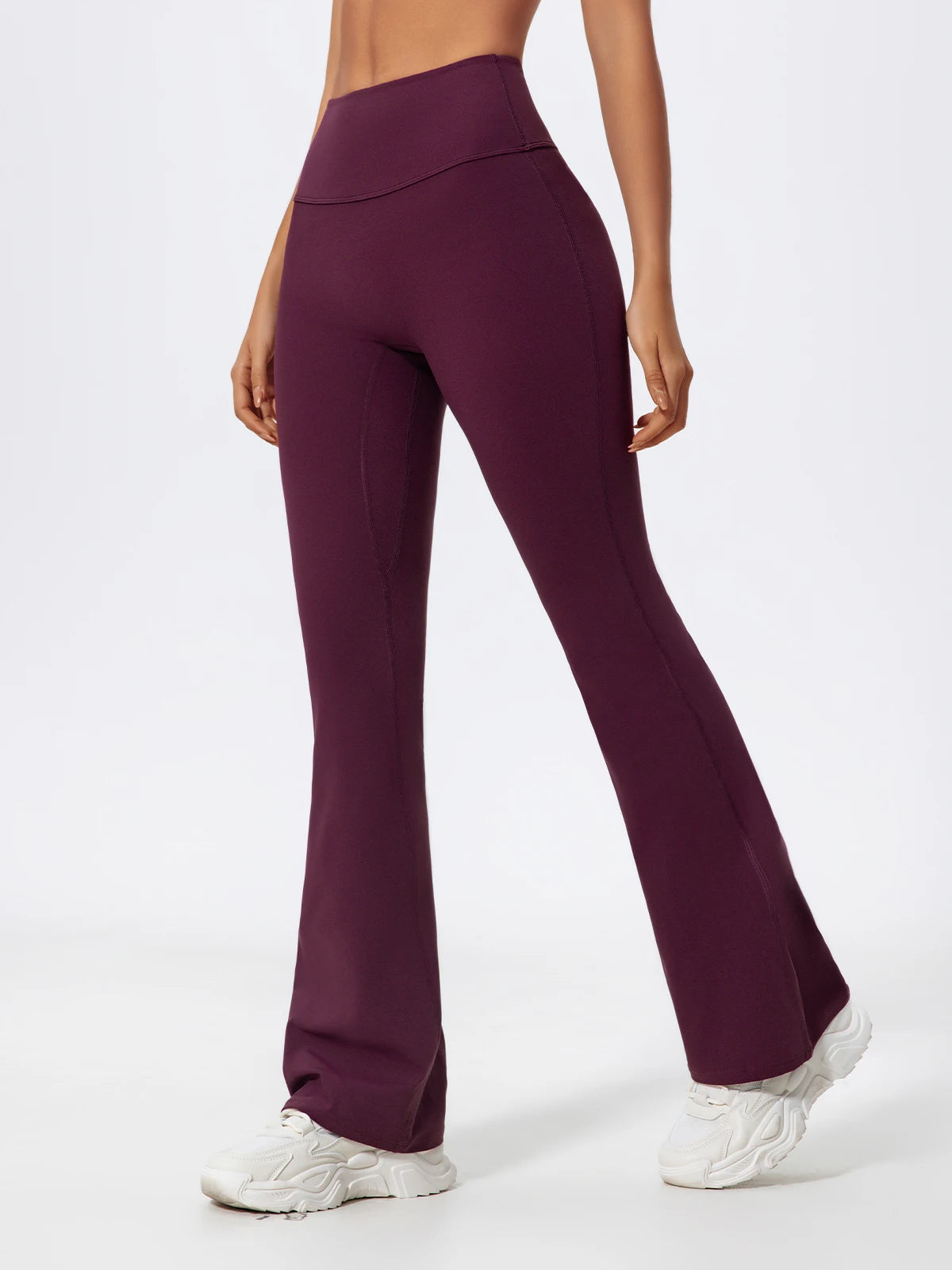 Hearuisavy Straight-Leg Sports Pants Gym Clothing Pilates Fitness Tights Naked Feeling Compression Wide Leg Yoga Leggings Women