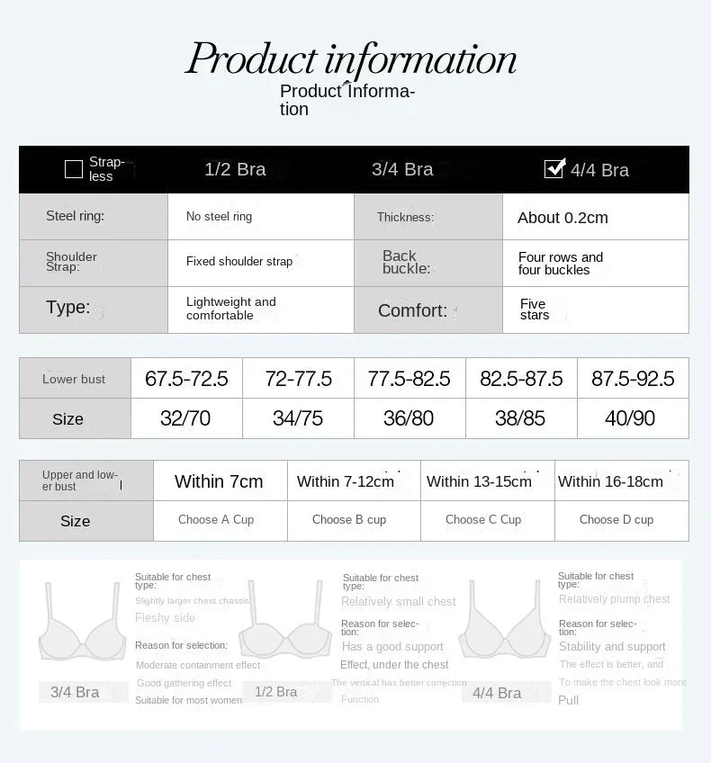MOYISU JPN UK Full Cup Big Bra with Small Bra Women's Summer Thin Collection Breast Anti-sag Plus Size Seamless Sports Bra M-3XL
