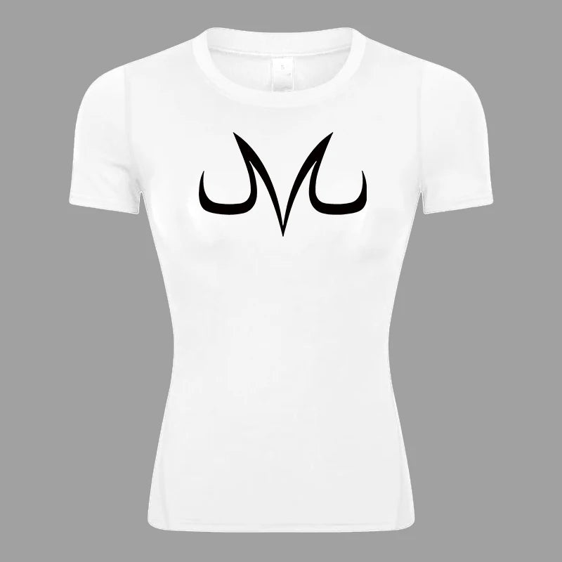 Graphic Short Sleeve Compression Shirt for Women Athletic Yoga Running Tees Tshirts Summer Gym Workout Quick Dry Baselayers Tops