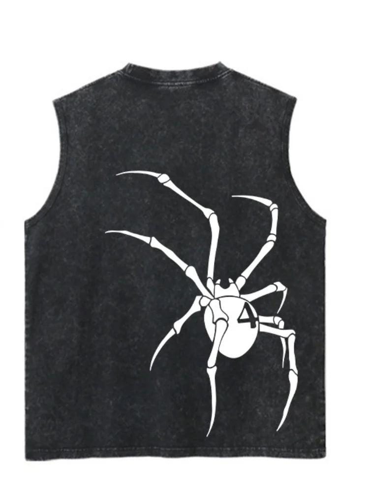 Fashion HXH Printed Anime Washed Tanks 2025 Summer Sleeveless Vests Vintage Back Print Tank Tops Camping & Hiking Wear T-shirts