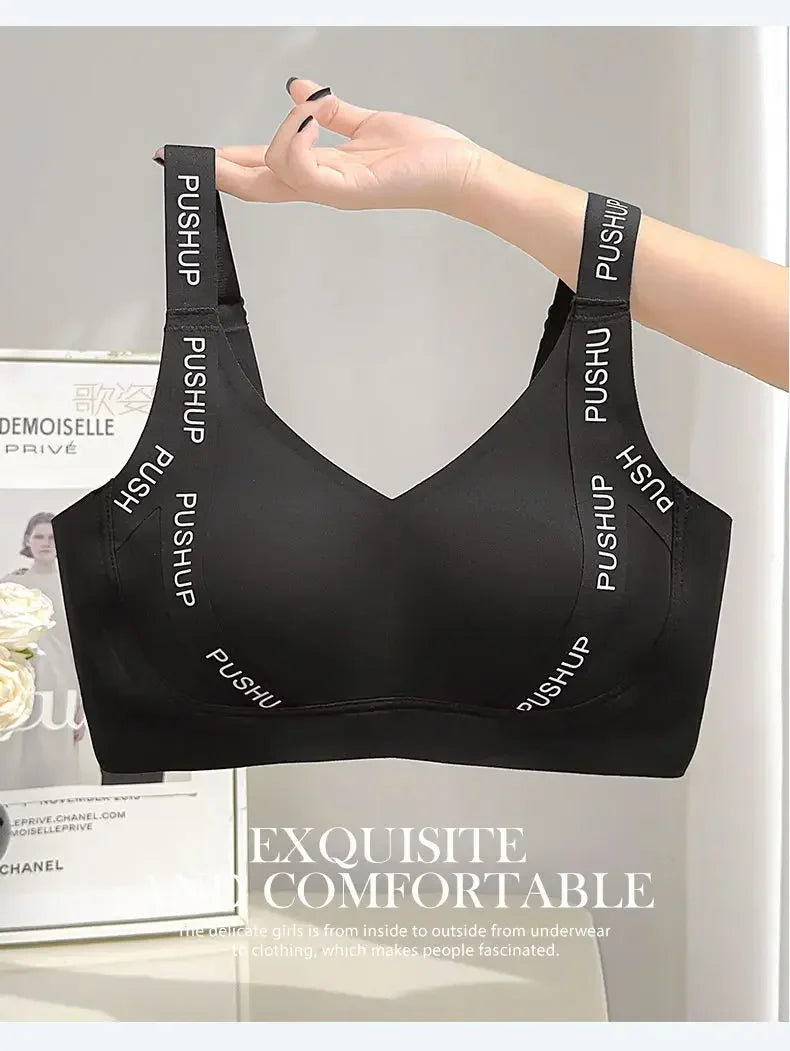 MOYISU JPN UK Full Cup Big Bra with Small Bra Women's Summer Thin Collection Breast Anti-sag Plus Size Seamless Sports Bra M-3XL