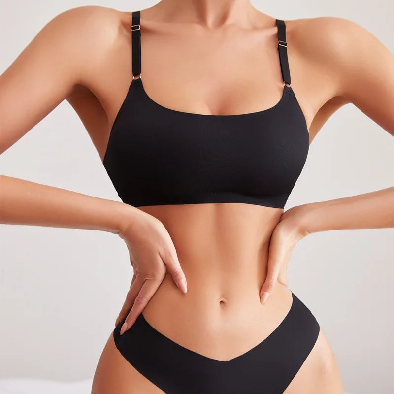 ZXYOUPING Ice Silk Seamless Bra Beauty Back Sports Yoga Bra Top No Chest Pad Wireless Bra Plus Size Underwear