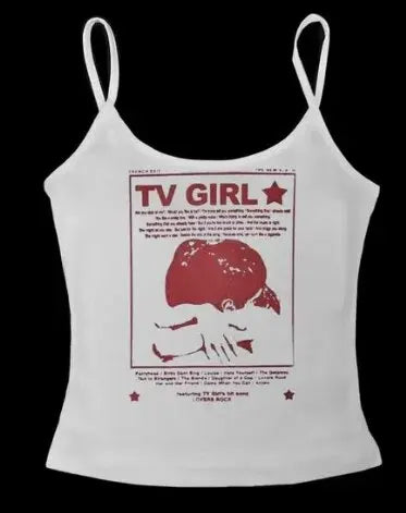 Y2k Printed Vest Strap for WOMEN'S Green Punk Short Sexy Corset Grunge Retro Cool Girl Gothic Fairycore Vest Sleeveless Emo