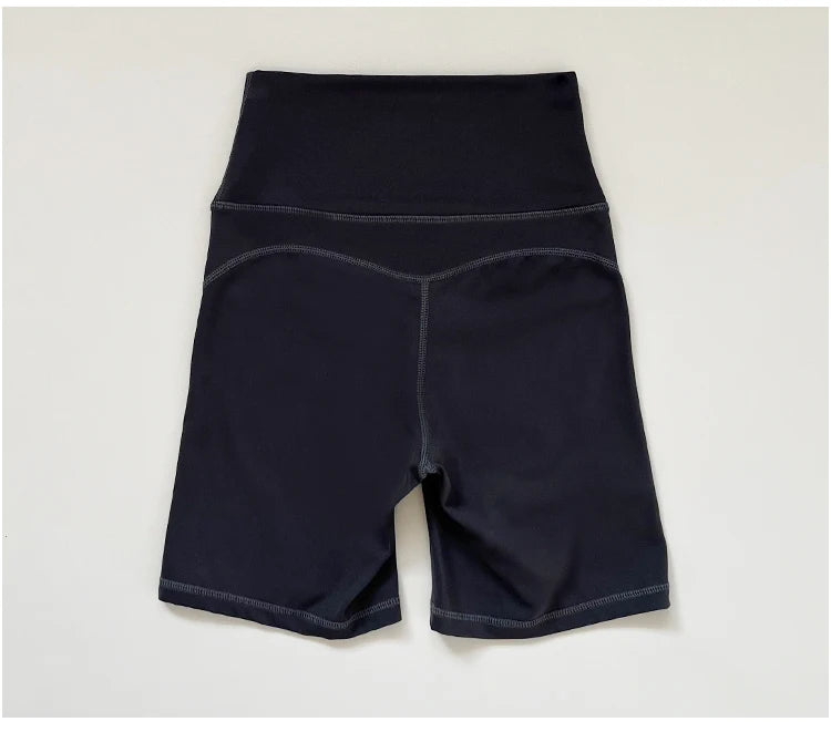 High waisted and hip lifting peach hip sports shorts for women in summer  feeling yoga and fitness pants for running and cycling