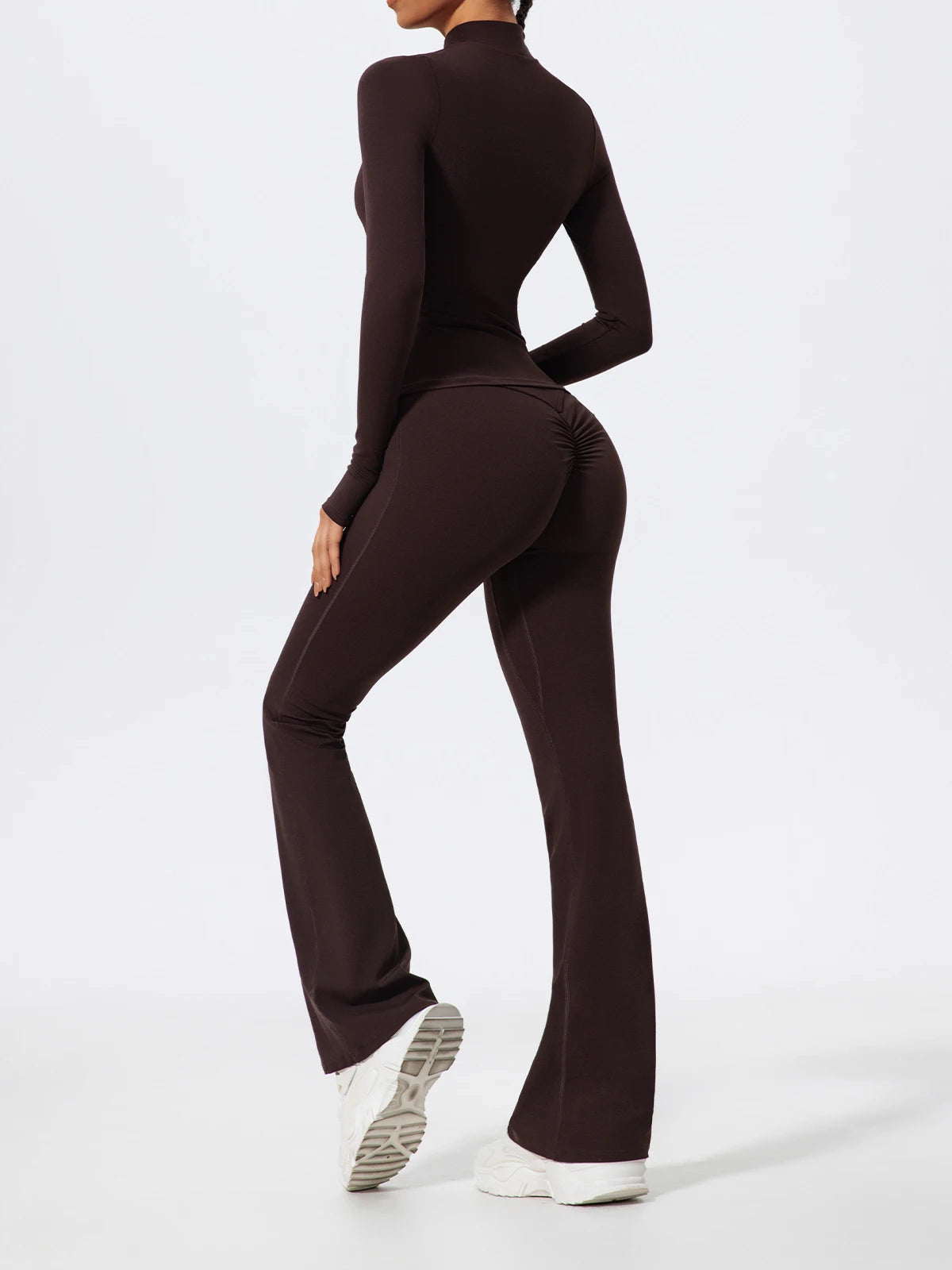 Hearuisavy Straight-Leg Sports Pants Gym Clothing Pilates Fitness Tights Naked Feeling Compression Wide Leg Yoga Leggings Women