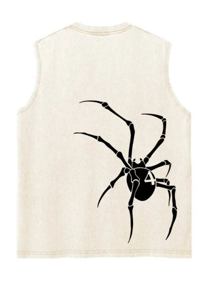 Fashion HXH Printed Anime Washed Tanks 2025 Summer Sleeveless Vests Vintage Back Print Tank Tops Camping & Hiking Wear T-shirts