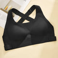 Women's Push-Up Wireless Bra Lightweight Comfort Style with Side Closure Cross-Back Straps Seamless Breathable Sports Bra