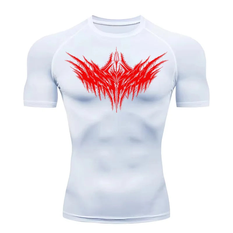 Y2K Compression Shirt Men Fitness Gym Sport Running T-Shirt Rashgard Tops Tee Quick Dry Short Sleeve T-Shirt For Men 933