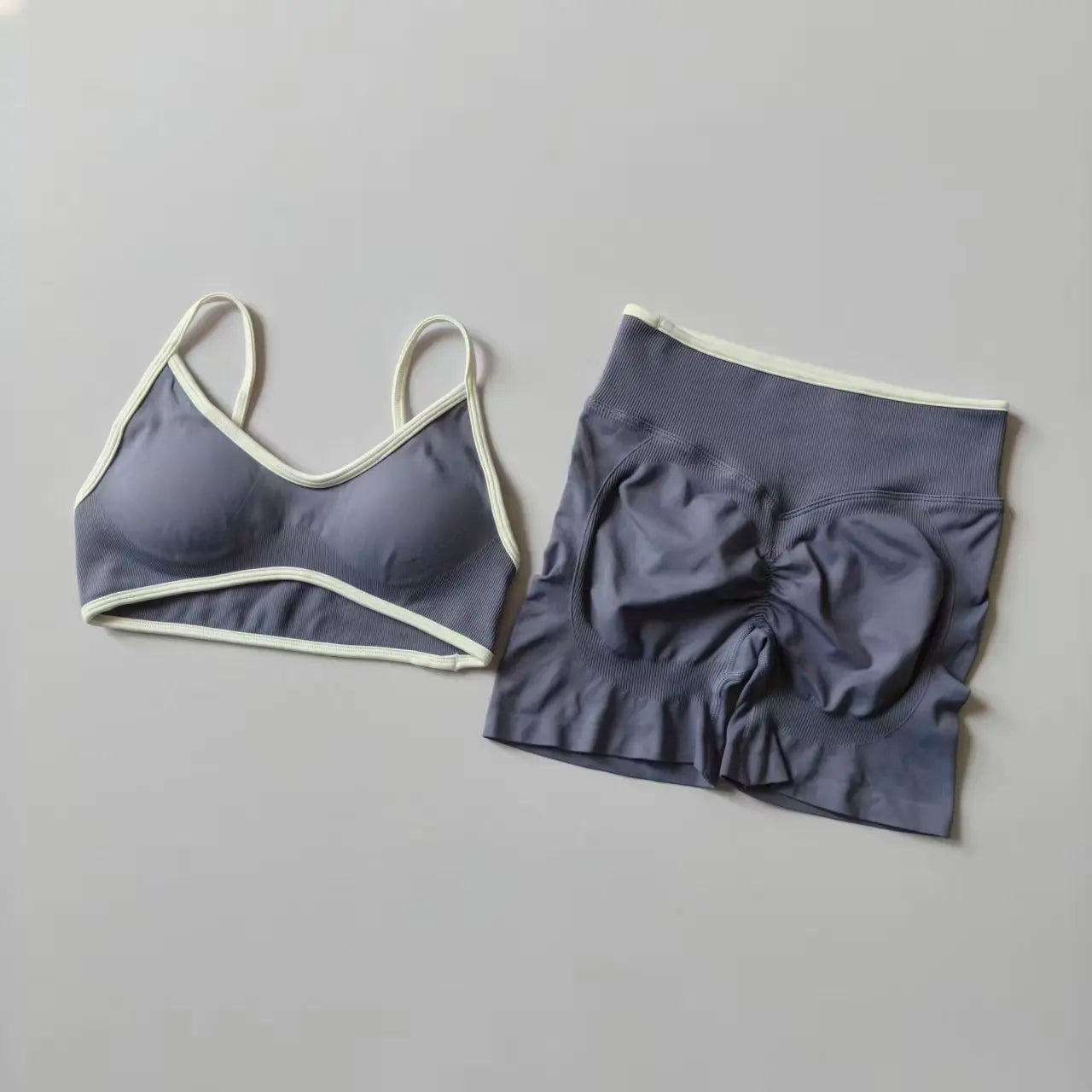 Peach Buttock Yoga Suit Women Gym Seamless Suspender Gathering Bra High Waist Hip Lifting Belly Tightening Shorts Fitness Set