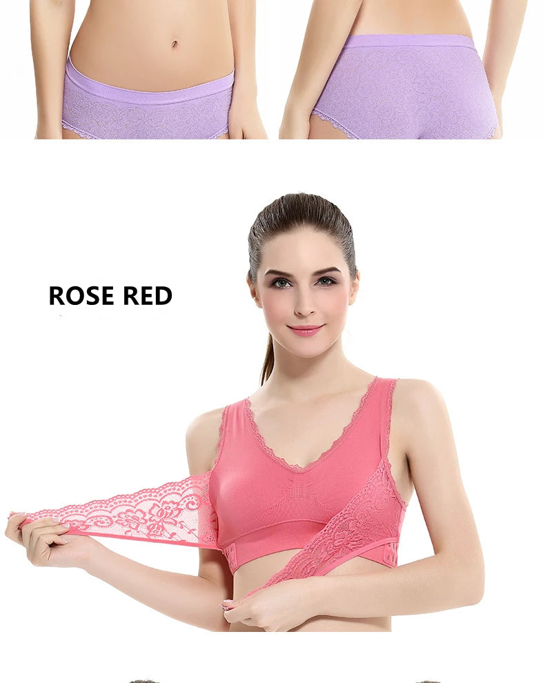 S-4XL Cross Side Buckle Sports Bra Sexy Lace Womens Underwear Thin No Rims Together Brassiere Seamless Shock-proof yoga Bralette