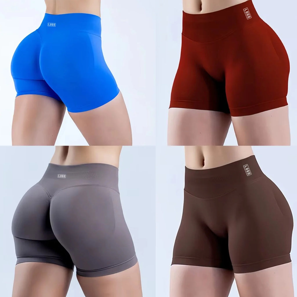 DF Dynamic Shorts 4.5" Women's Seamless Yoga Shorts High Waisted Butt Lifting Breathable Workout Gym Running Comfort