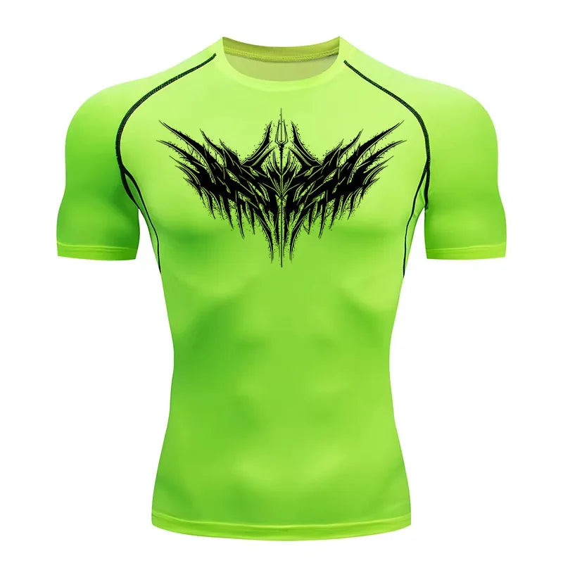 Y2K Compression Shirt Men Fitness Gym Sport Running T-Shirt Rashgard Tops Tee Quick Dry Short Sleeve T-Shirt For Men 933