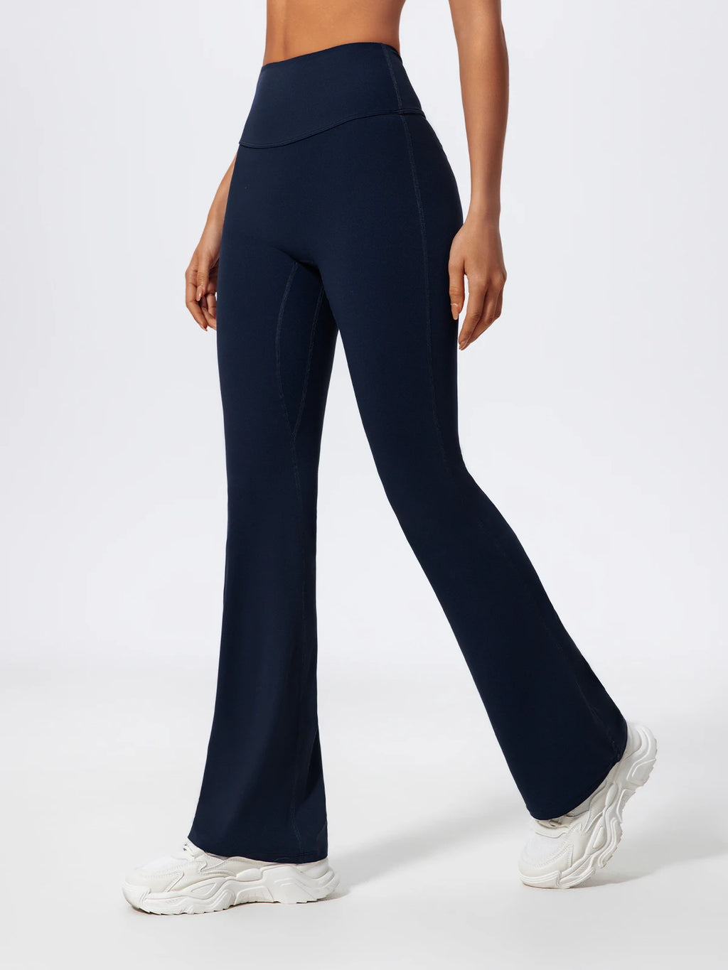 Hearuisavy Straight-Leg Sports Pants Gym Clothing Pilates Fitness Tights Naked Feeling Compression Wide Leg Yoga Leggings Women