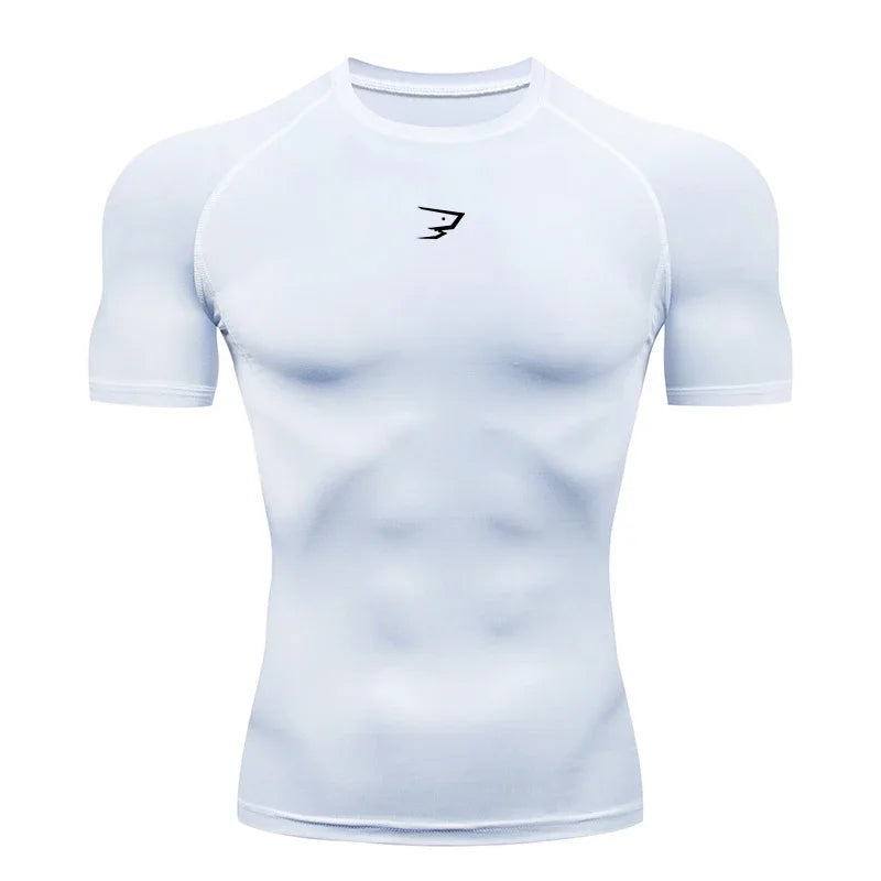 Men Running Compression T-shirt Short Sleeve Sport Tees Gym Fitness Sportshirts Male Jogging Tracksuit Homme Athletic Shirt Tops