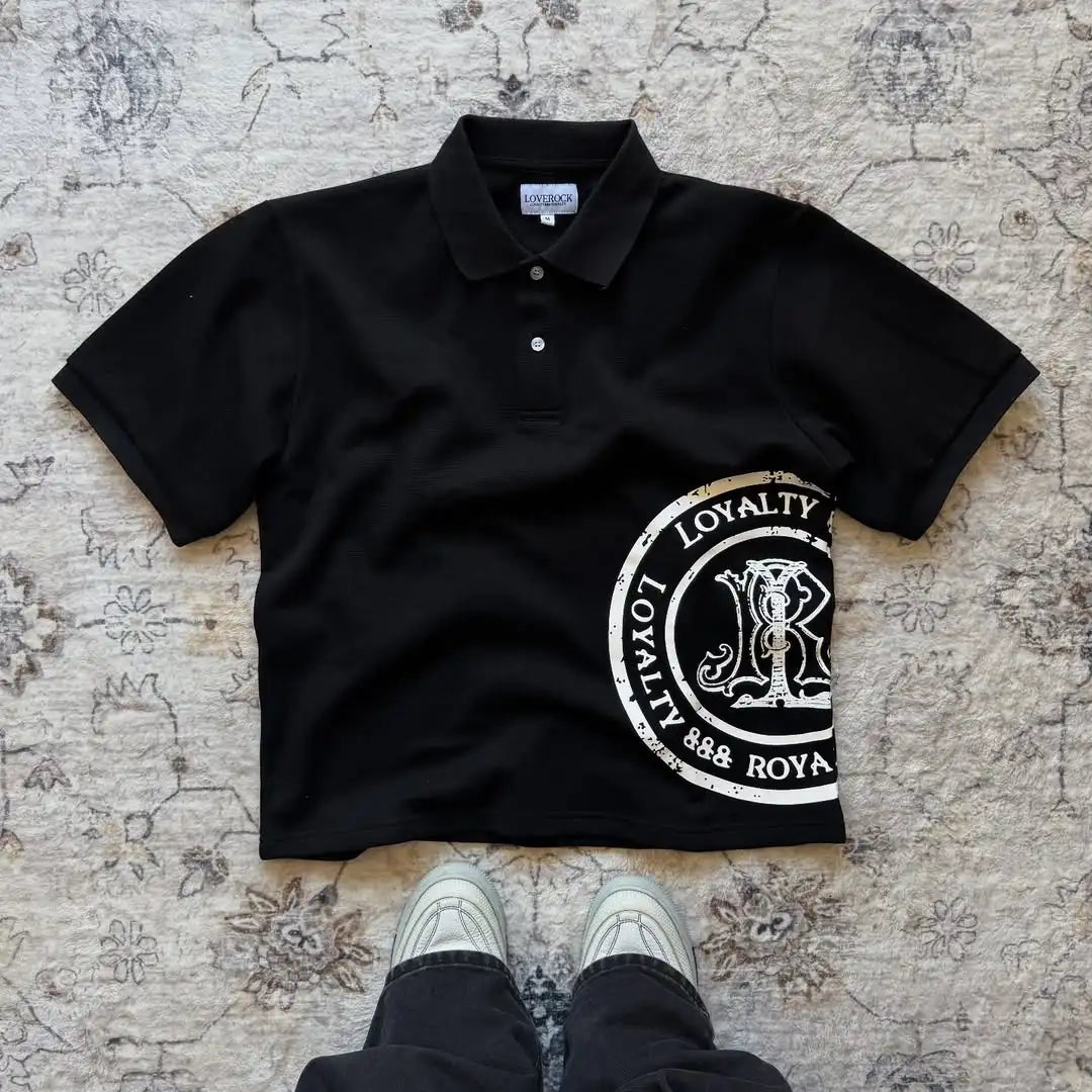 Strange Sharp Bright Lines Half-side Pattern T-shirt Original Color Classic Retro Design POLO Shirt New Trendy Couple Clothing