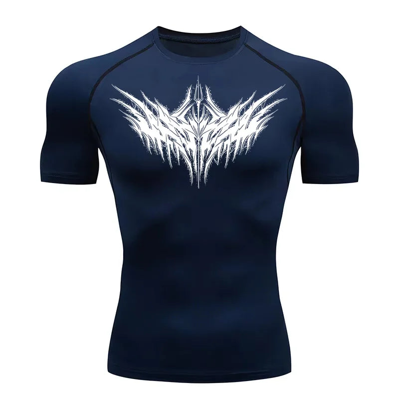 Y2K Compression Shirt Men Fitness Gym Sport Running T-Shirt Rashgard Tops Tee Quick Dry Short Sleeve T-Shirt For Men 933