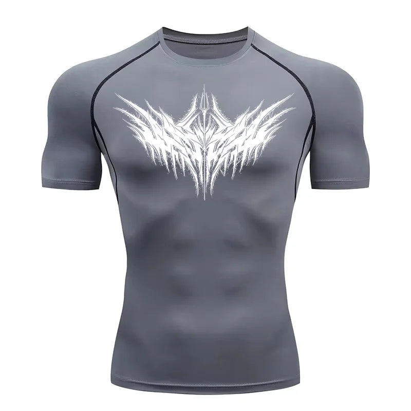 Y2K Compression Shirt Men Fitness Gym Sport Running T-Shirt Rashgard Tops Tee Quick Dry Short Sleeve T-Shirt For Men 933