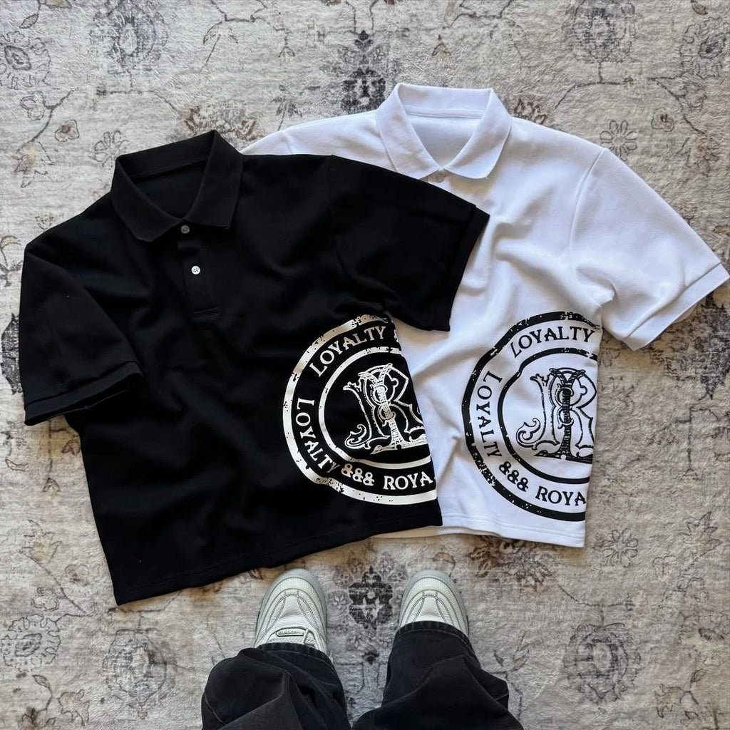 Strange Sharp Bright Lines Half-side Pattern T-shirt Original Color Classic Retro Design POLO Shirt New Trendy Couple Clothing