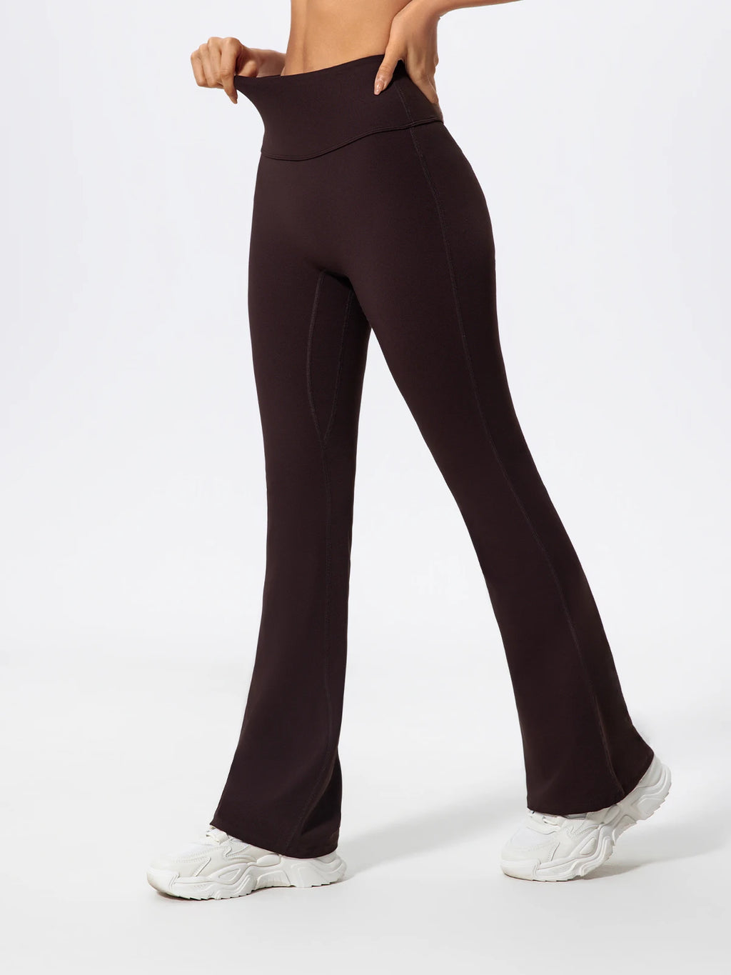 Hearuisavy Straight-Leg Sports Pants Gym Clothing Pilates Fitness Tights Naked Feeling Compression Wide Leg Yoga Leggings Women