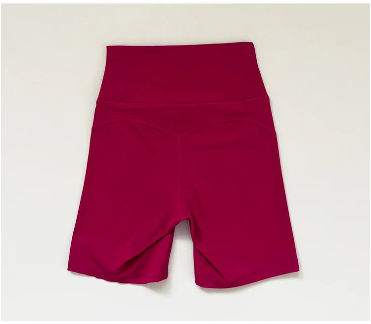 High waisted and hip lifting peach hip sports shorts for women in summer  feeling yoga and fitness pants for running and cycling