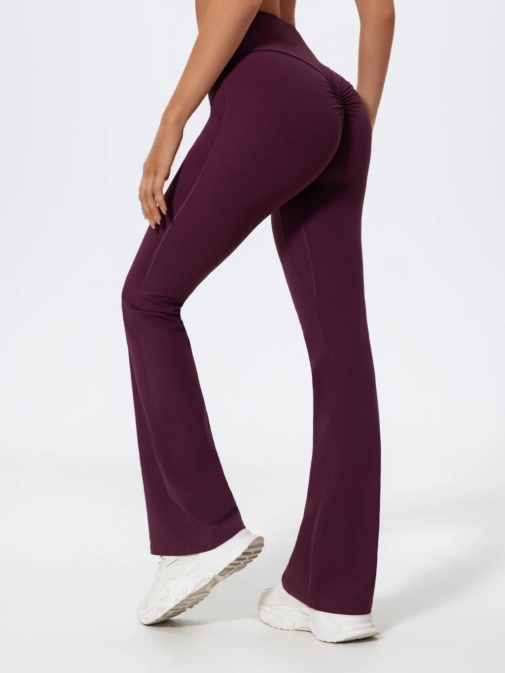 Hearuisavy Straight-Leg Sports Pants Gym Clothing Pilates Fitness Tights Naked Feeling Compression Wide Leg Yoga Leggings Women