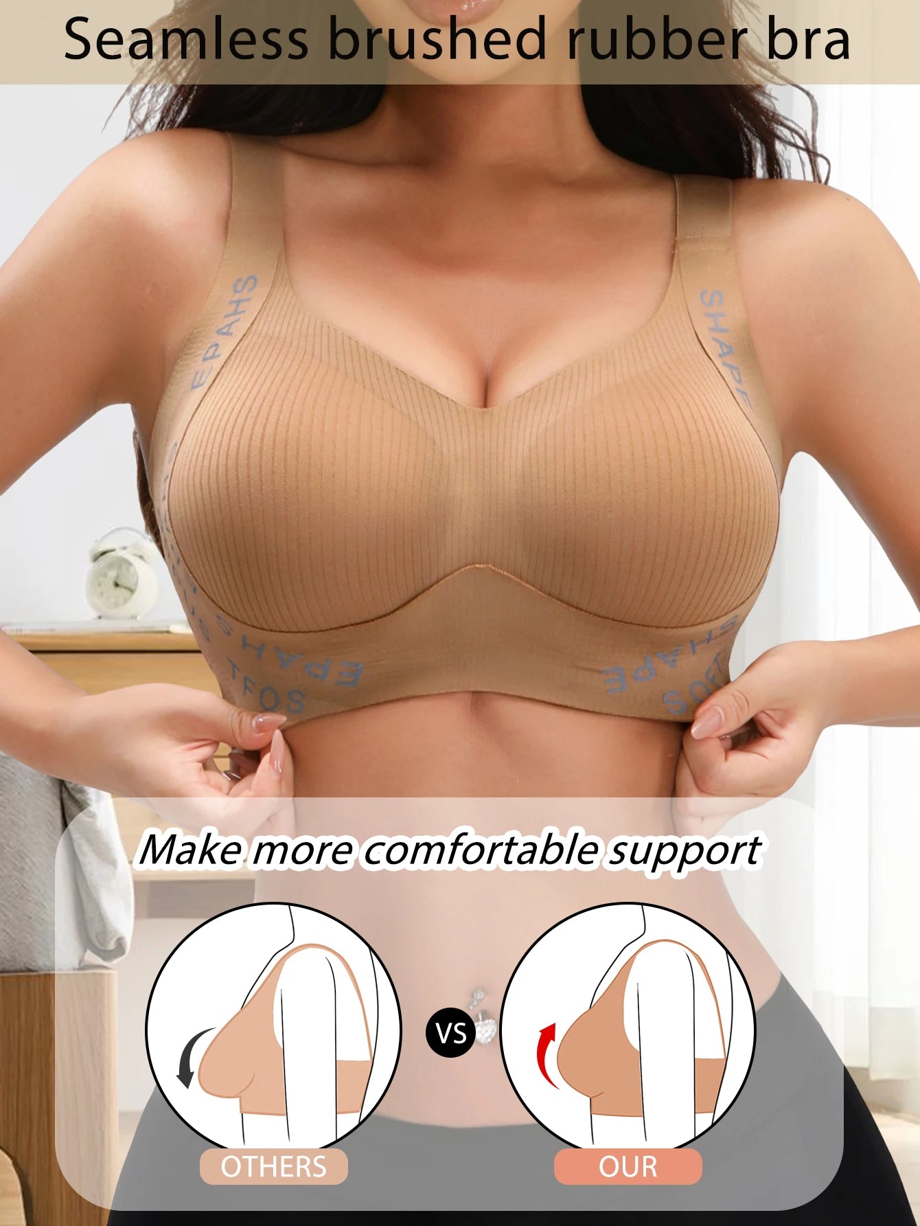 1pcs Wireless Push Up Bras for Women Seamless Jelly Glue Bralette Underwear Breathable Lingerie Comfortable Sports Underwear