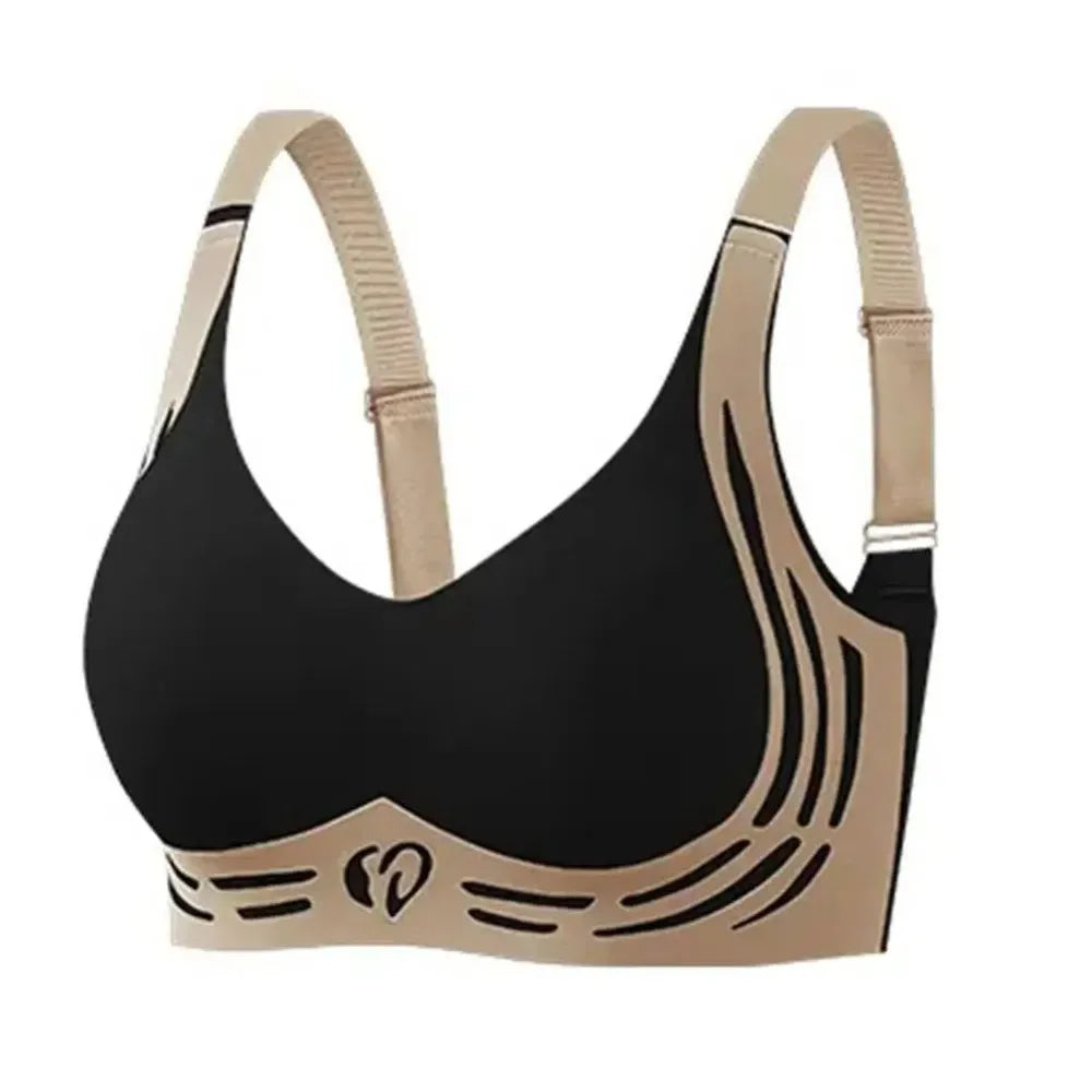 Soft Seamless Wireless Deep V Bra Shockproof Close-fitting Brassiere for Women Lingerie No Trace Push Up Underwear Running