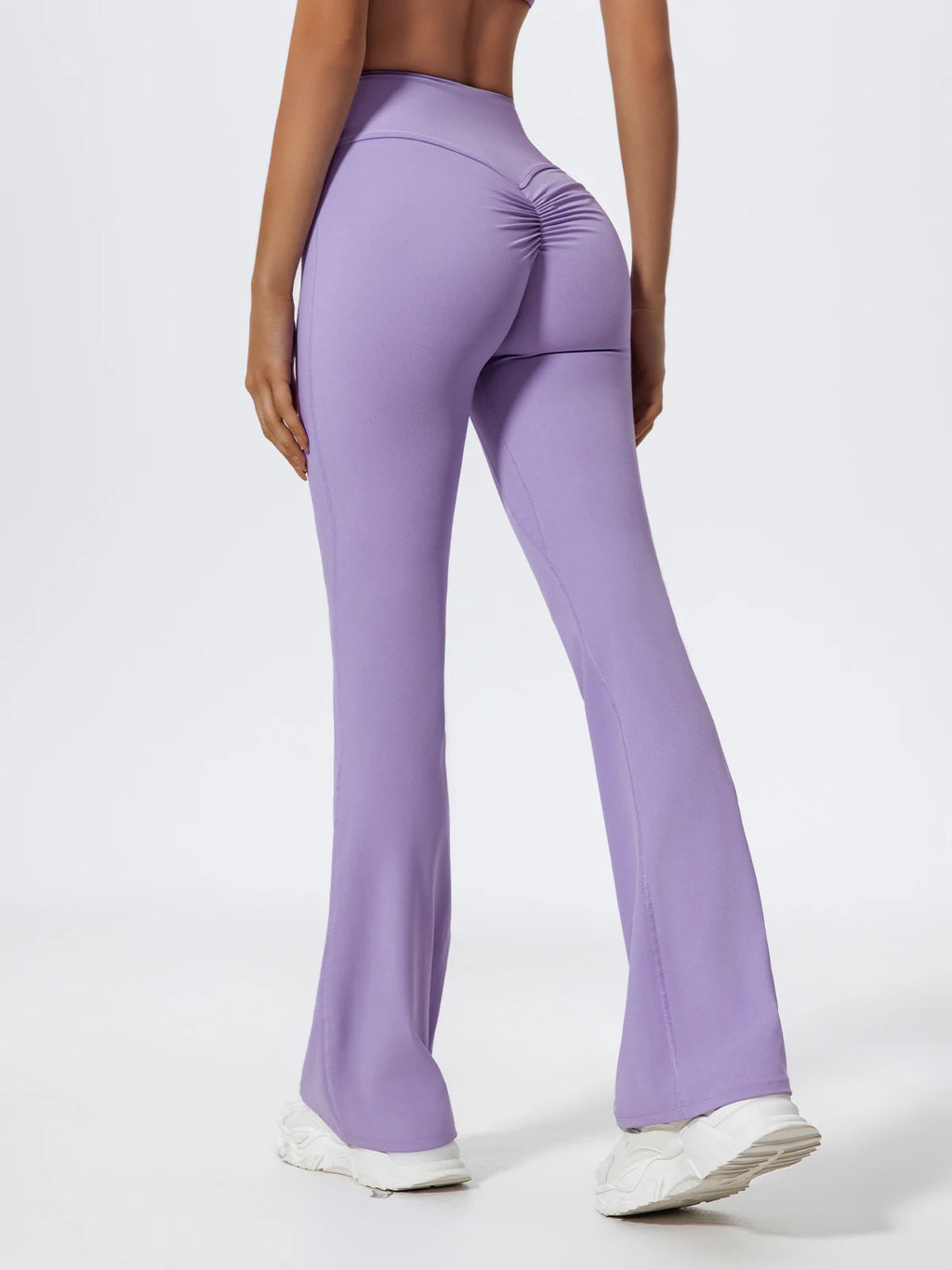 Hearuisavy Straight-Leg Sports Pants Gym Clothing Pilates Fitness Tights Naked Feeling Compression Wide Leg Yoga Leggings Women