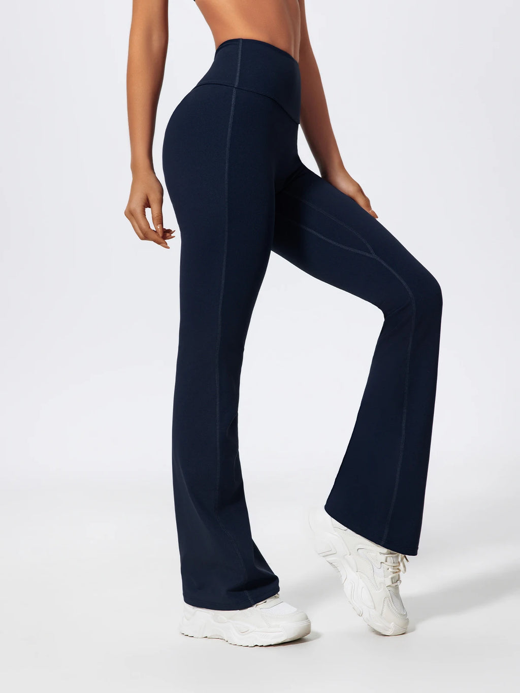 Hearuisavy Straight-Leg Sports Pants Gym Clothing Pilates Fitness Tights Naked Feeling Compression Wide Leg Yoga Leggings Women