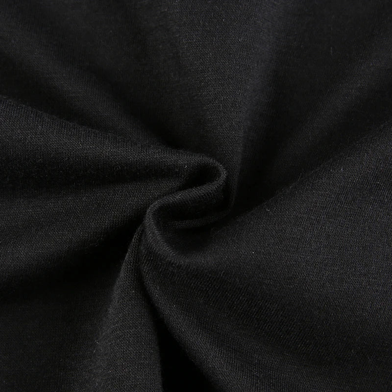 Fairycore T-shirt 90s Emo Girl Y2k Aesthetic Punk Crop Top Slim Fit Harajuku Retro Sexy Streetwear Letter Printed Sexy Clothes