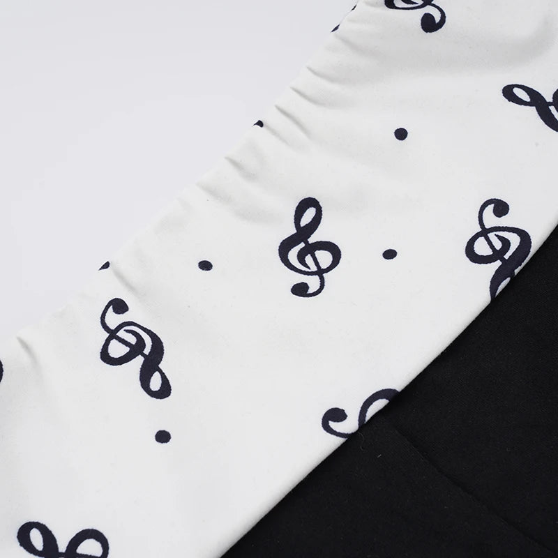 SUCHCUTE Y2k Music Note Print Elastic Shorts Women Skinny Low-waisted Mini Short Streetwear Slim Bottoms Summer Casual Homewear