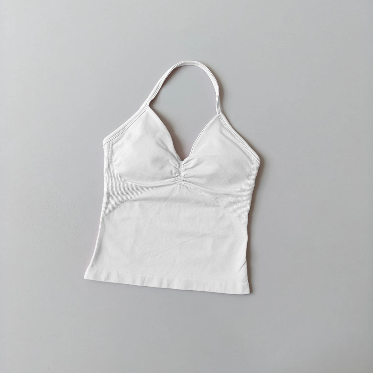 NO LOGO Women's Longline Strappy Backless Gym Top Scrunch Workout Open Back Bra Tank Top for Running Yoga Shirt