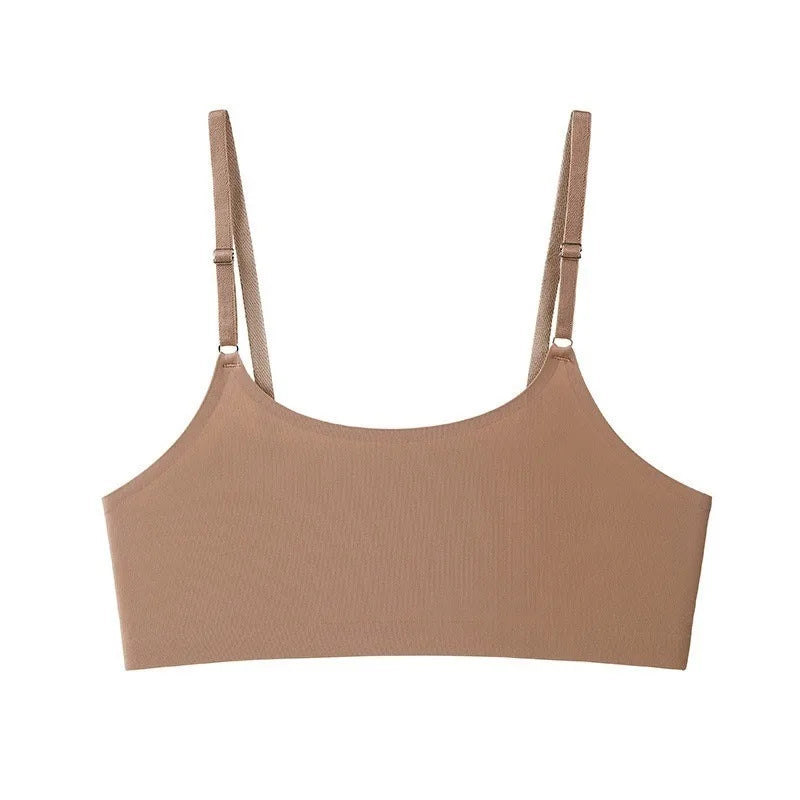 ZXYOUPING Ice Silk Seamless Bra Beauty Back Sports Yoga Bra Top No Chest Pad Wireless Bra Plus Size Underwear